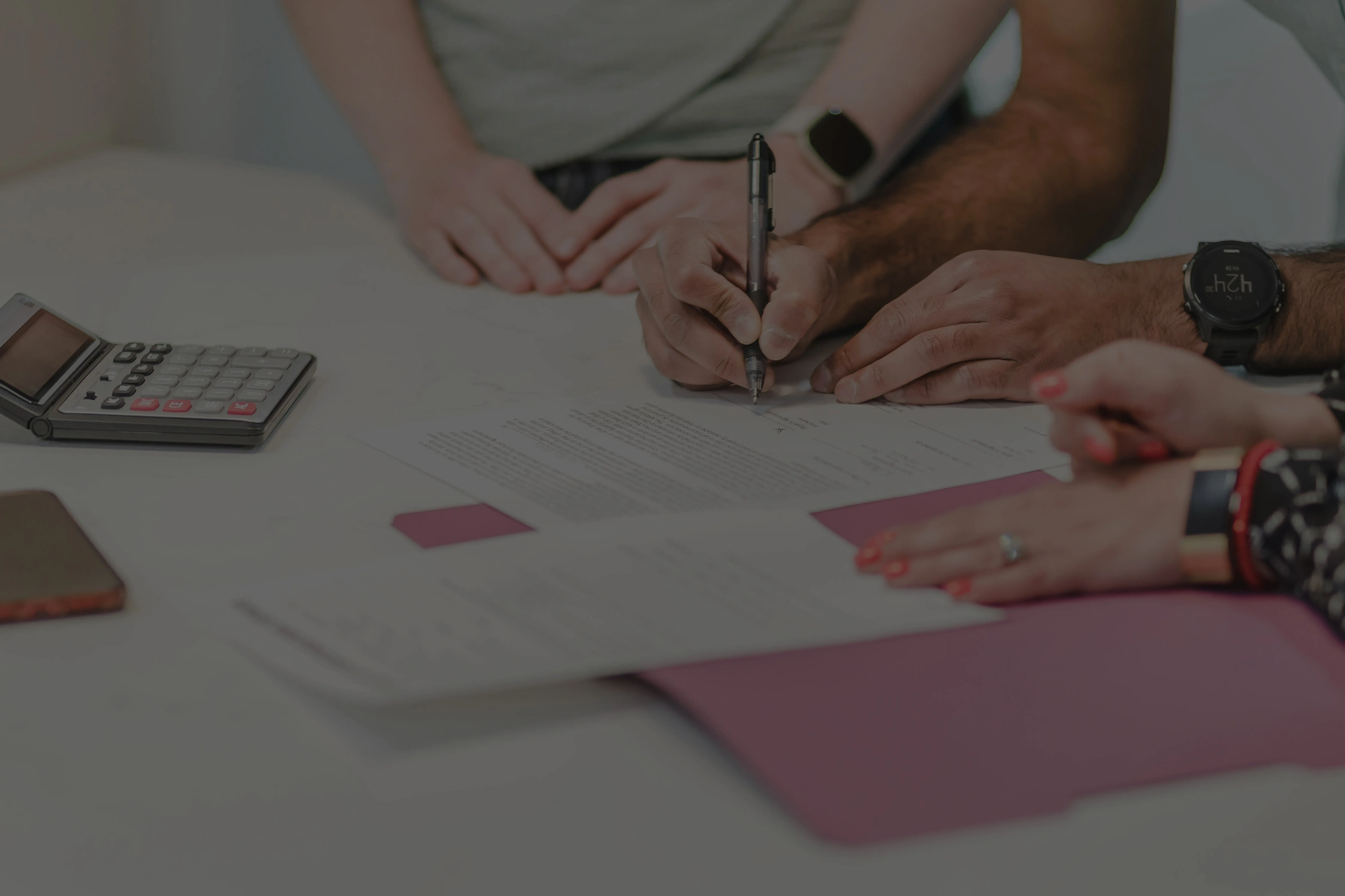 Woman applying for a loan